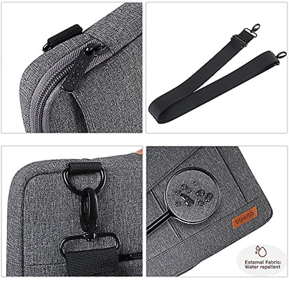 DOMISO 17-17.3 Inch Laptop Sleeve Water Resistant Business Briefcase Messenger Bag Compatible with 17.3" Dell Computer/HP Pavilion 17/ProBook 470/MSI GS73VR Stealth PRO/Lenovo/Acer/ASUS,Grey - color: Grey, size: 17 - 17.3 Inch