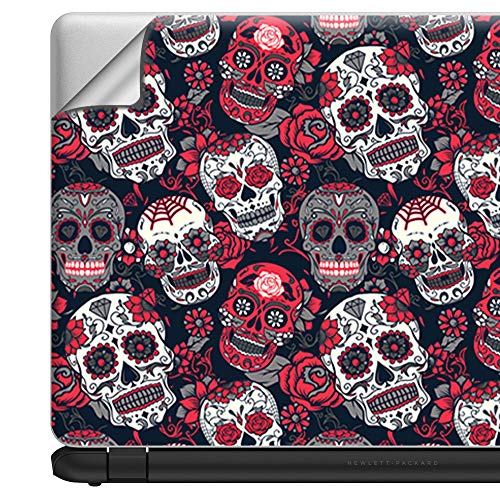 It's A Skin 15.6 inch Laptop Notebook Skin Vinyl Sticker Cover Decal Universal fit for 15.6" (May Require Trimming) HP Lenovo Apple Mac Dell Compaq Asus Acer/Sugar Skulls Red Black Dia de Los