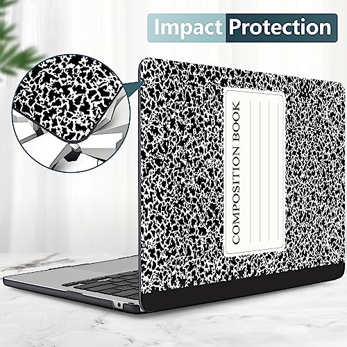DONGKE for MacBook Air 13 Inch Case M5 2026 M4 2025 M3 M2 2024-2022 A3449 A3240 A3113 A2681, Plastic Hard Shell & Keyboard Cover & Screen Film for MacBook Air 13.6 Inch Case - Composition Book - color: Composition Book