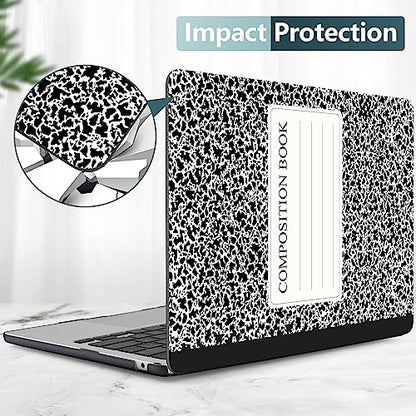 DONGKE for MacBook Air 13 Inch Case M5 2026 M4 2025 M3 M2 2024-2022 A3449 A3240 A3113 A2681, Plastic Hard Shell & Keyboard Cover & Screen Film for MacBook Air 13.6 Inch Case - Composition Book - color: Composition Book