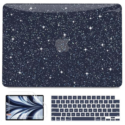 B BELK Compatible with MacBook Air 13 inch Case M5 2026-2022 M4 M3 M2 A3449 A3240 A3113 A2681, Plastic Hard Shell+ Keyboard Cover + Screen Protector for MacBook Air 13.6 inch Case, Shiny Midnight - color: Shiny Midnight