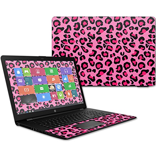 MightySkins Skin Compatible With HP 17t Laptop 17.3" (2017) - Pink Leopard | Protective, Durable, and Unique Vinyl Decal wrap cover | Easy To Apply, Remove, and Change Styles | Made in the USA