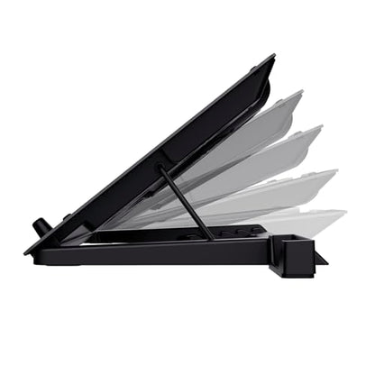 Trust Gaming GXT 1125 Quno Laptop Cooling Stand - Laptops up to 17.3 inch, 5 Blue Illuminated Fans, Adjustable Angle, Computer Cooler - Black