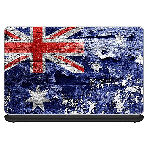 Flags | Custom Fit Made to Order Laptop Notebook Skin Vinyl Sticker Cover Decal Fits 13.3" 14" 15.6" 16" HP Lenovo Apple Mac Dell Compaq Acer Flag Australia Grunge Distressed Country - color: Style 10