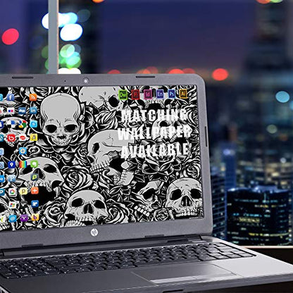 It's A Skin 15.6 inch Laptop Notebook Skin Vinyl Sticker Cover Decal Universal fit for 15.6" (May Require Trimming) HP Lenovo Apple Mac Dell Compaq Asus Acer/Skulls n Roses Black White Screaming