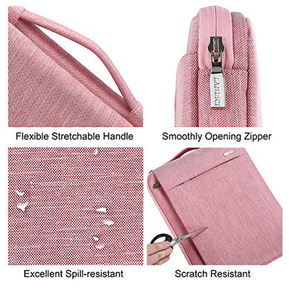 LANDICI 360°Protective Laptop Sleeve 15.6 Inch for MacBook Pro 16 M2/M1, MacBook Air 15,Computer Cover Bag,15-16" HP Dell Asus Lenovo Laptop, Pink - color: Pink, size: 15-16 Inch