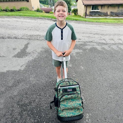 Tilami Rolling Backpack 19 inch with Lunch Bag Wheeled Laptop Backpack, Camouflage - color: Camouflage