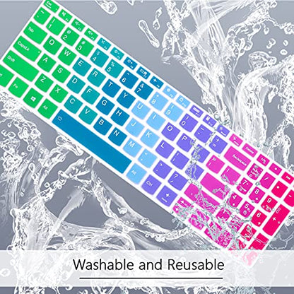 Keyboard Cover for Lenovo Yoga 7i 15.6" 16", IdeaPad 3/3i 15.6 17.3, 5/5i 15.6 17.3/Flex 5/Flex 5 15.6, Yoga Slim 7 15, Slim 7 15.6, ThinkBook 15/15P G2 G3 G4 (Rainbow) - color: Rainbow
