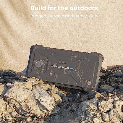 Rugged & Waterproof 20000mah 18W USB-C PD Power Bank. Extreme Tactical Portable Charger Heavy Duty, Camping, Outdoor with Flashlight. Compatible with iPhone, Samsung, iPad, Android, Galaxy