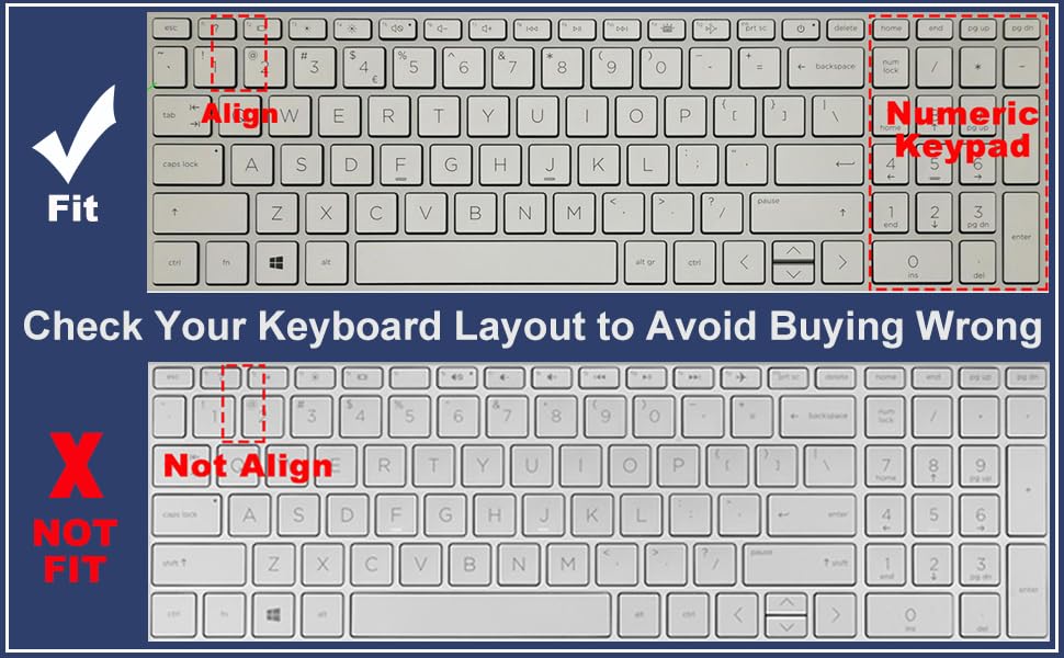 Keyboard Cover for HP 15.6" Laptop 15-fc 15-fd Series, HP Pavilion 15-eg 15-eh/er, HP Pavilion 17z 17-cn 17-cp 15z-fc000 15t-fd000 15t-eg300 15-fc0093dx 15-fc0025dx 15-fd0083wm 15-fd0107dx 17t-cn300 - color: GradientPink