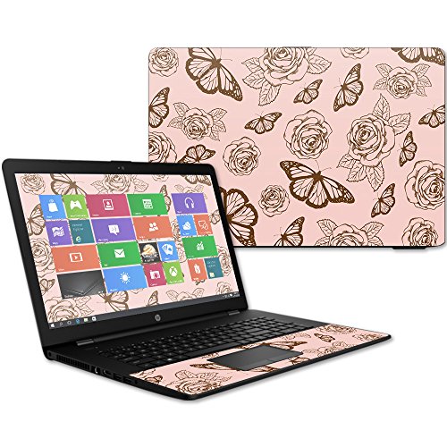 MightySkins Skin Compatible with HP 17t Laptop 17.3" (2017) - Butterfly Garden | Protective, Durable, and Unique Vinyl Decal wrap Cover | Easy to Apply, Remove, and Change Styles | Made in The USA - color: Butterfly Garden