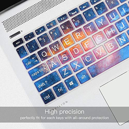 Keyboard Cover for HP Laptop 15-db/da 15-dw 15-dy 15-ef 15-bs/bw 15-ef 15t 15z 15.6" 15-db0011dx 15-dy5399nr 15-dy2795wm 15-dw0037wm/dw1083wm 15-ef1001ds, HP 17-by/bs/ca 17.3 Keyboard Skin, Nebula - color: Nebula