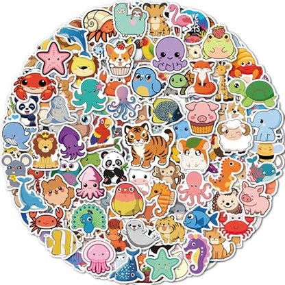 300 Pcs Animal Stickers for Kids, Cute Water Bottle Stickers, Party Favors | Vinyl Waterproof Kid Sticker Pack, Kids Classroom Prizes for Elementary Students, Goodie Bags Stuffers for Kids - style: 300 Pcs
