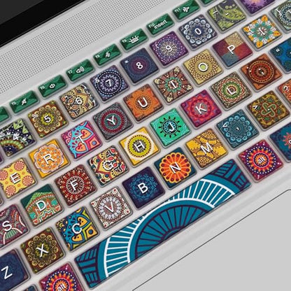 Keyboard Cover for 15.6" HP ProBook 450 G8 G9 G10 / ProBook 455 G8 G9 G10 /ProBook 650 G8/HP Zbook Power G8 G9, Cute Keyboard Skin, Bohemian - color: Bohemian