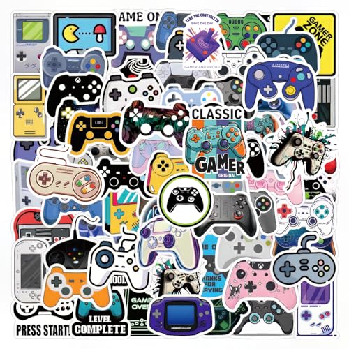 120pcs Play Game Stickers for Laptop, Cool Game Classic Cartoon Vinyl Decals for Laptop Water Bottle Luggage Cup Phone Tablet Flasks Bike Botebook Car - style: 120P play game