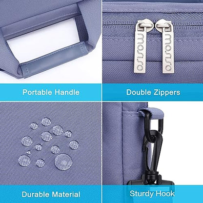 MOSISO Laptop Shoulder Bag 16 inch, 15-15.6 inch Computer Bag | Compatible with MacBook Pro 16 inch, HP, Dell, Lenovo with 2 Raised&1 Flapover&1 Horizontal Pocket&Handle&Belt, Lavender Gray - color: Lavender Gray, size: 16 inch