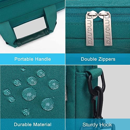 MOSISO Laptop Shoulder Bag 16 inch, 15-15.6 inch Computer Bag | Compatible with MacBook Pro 16 inch, HP, Dell, Lenovo with 2 Raised&1 Flapover&1 Horizontal Pocket&Handle&Belt, Teal Green - color: Teal Green, size: 16 inch