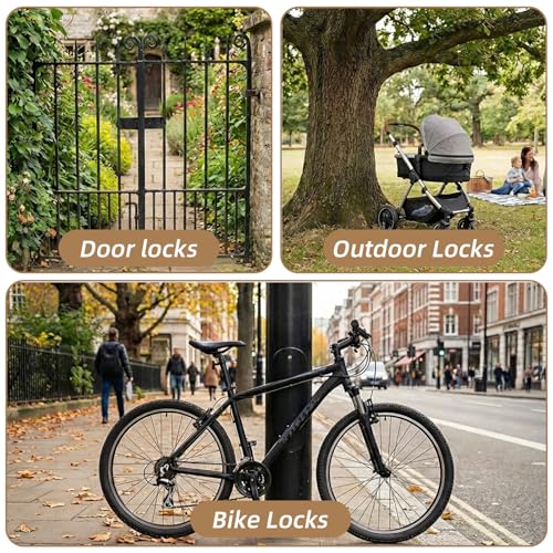 2PCS Security Cable, 3mm Bike Lock Cable, Double Loop Braided Wire Rope with Vinyl Coating, 60cm Travel Luggage LockCable for Outdoor Safety