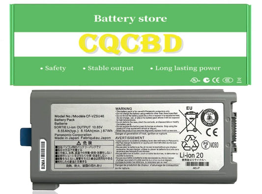 CQCBD CF-VZSU46 Laptop Battery for Panasonic Toughbook CF-30 CF-31 CF-53 MK1 MK2 MK3 MK4 CF30 CF31 CF53 CF-VZSU46R CF-VZSU71U CF-VZSU72U CF-VZSU1430U CF-VZSU46U CF-VZSU46S CF-VZSU46AU (87Wh 9Cells)