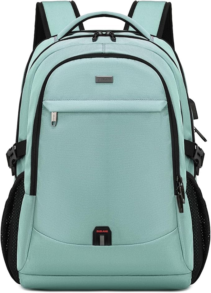 17 Inch Laptop Backpack for Travel Water Resistant College Backpack for Men/Women Laptop Bag with USB Charging Port, Green - color: Green