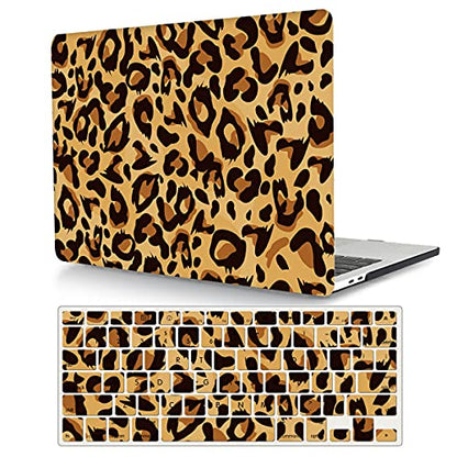 Protective Case Compatible with MacBook Pro 13 inch with CD-ROM Model: A1278(Old Version 2012/2011/2010/2009/2008), Plastic Hard Shell Case Cover & Keyboard Cover Skin - Leopard - color: Leopard 3, size: A1278(Pro 13 w/CD-ROM 2008-2012)