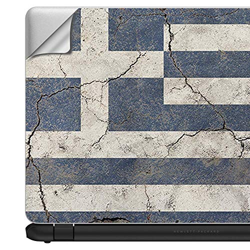 Flags | Custom Fit Made to Order Laptop Notebook Skin Vinyl Sticker Cover Decal Fits 13.3" 14" 15.6" 16" HP Lenovo Apple Mac Dell Compaq Acer Flag Greece Grunge Distressed Country - color: Style 14