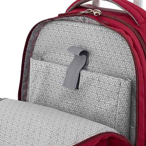 Travelers Club 20" Rolling Backpack with Laptop Compartment, Red - color: Red, size: 20 Inch