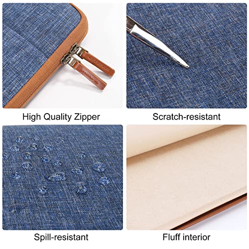 DOMISO 13.3 inch Laptop Case Sleeve Protective Cover Compatible with 14 inch MacBook Pro M4 M3 M2/MacBook Pro Max,13-13.3 inch Dell,Lenovo, HP,Waterproof Computer Cases Bag with Handle,Blue - color: Blue, size: 14" for MacBook Pro