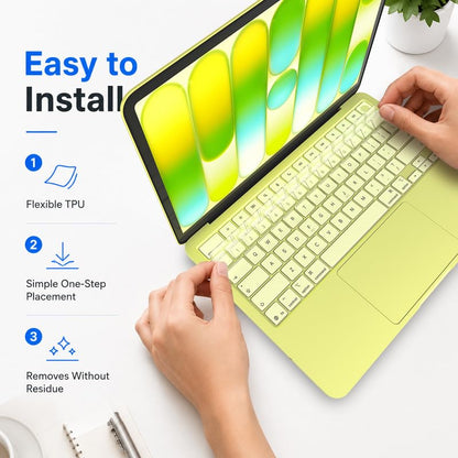 Soonjet Keyboard Cover Skin for 2026 MacBook Neo 13 inch A3404 A18 Pro, Premium Ultra Thin Clear Keyboard Protector, US ANSI Layout (Citrus) - color: Citrus