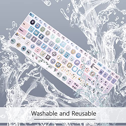 Silicone Keyboard Cover for Lenovo 2020 2021 ideaPad 5 15, ideaPad Flex 5 15IIL05, ideaPad Slim 7 15, Yoga Slim 7 15, Yoga 7i 15.6, ThinkBook 15p, ThinkBook 15 Gen 2 Series Laptop (Bohemia) - color: Bohemia