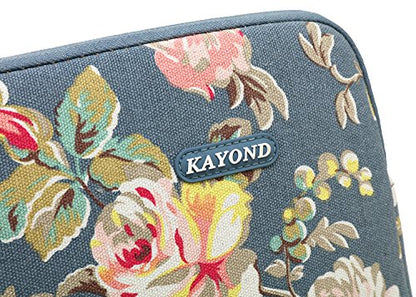 kayond Water-Resistant Canvas 15.6 Inch Laptop Sleeve-Blue Water Hyacinth - color: Blue water hyacinth, size: 15-15.6 inch