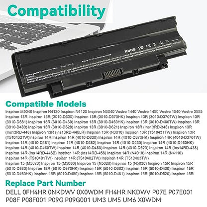 Fancy Buying J1KND Laptop Battery for Dell N5050 N5010 N5030 N5040 N7010 N7110 N4010 N4110 M5030 M5010 M5110, Vostro 3450 3550 3750 3550N