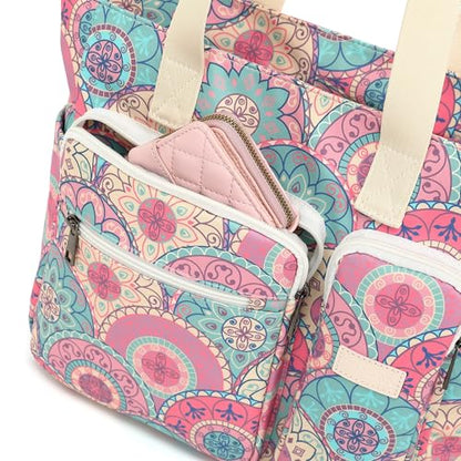 Women Tote Bag With Muti-Pockets,Lightweight Shoulder Bag,Large Capacity Handbag for Travel, Work, Gym - color: Bandanna