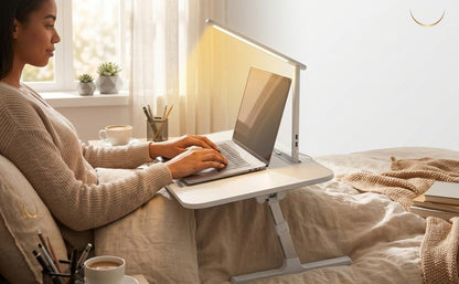 Premium LED Adjustable Lap Desk with Built-in LED Lamp