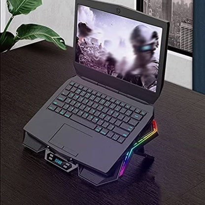 Laptop Cooling Pad, Laptop Cooler with 6 Quiet Led Fans for 15.6-17 Inch Laptop Cooling Fan Stand, Portable Ultra Slim USB Powered Gaming Laptop Cooling Pad (Color : Blue) - color: Blue