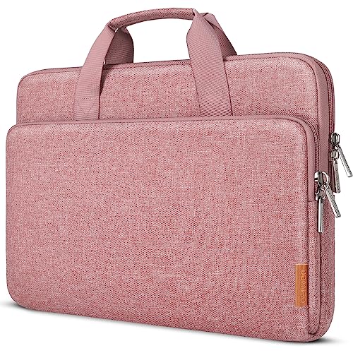 DOMISO 16 inch Laptop Sleeve Protective Case Cover Compatible with 16 16+ inch HP Dell ASUS Lenovo Chromebook,Waterproof Computer Cases Bag with Handle,Pink - color: Pink, size: 16"