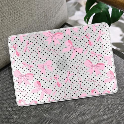 MEEgoodo Printed Case for New MacBook Neo 13 inch 2026 Release(Fit Model A3404), Laptop Hard Shell Cases with Keyboard Skin & Screen Protector & Webcam Covers, Black Polka Dots&Pink Bows - color: Black Polka Dots&Pink Bows