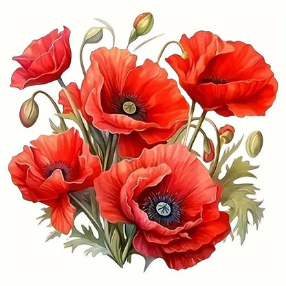 Red Floral PVC Vinyl Car Decals Stickers Waterproof Self-Adhesive Decals for Cars, Laptops, Trucks, Motorcycles Wall Window Luggage Scratch Cover Door Decor Sticker