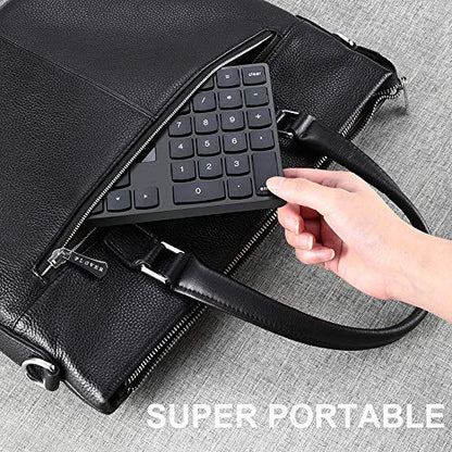 Numeric Keypad, 35-Keys Portable USB Wireless Numeric Keypad Rechargeable Ultra-Silent External Numeric Pad for MacBook and Windows Laptop
