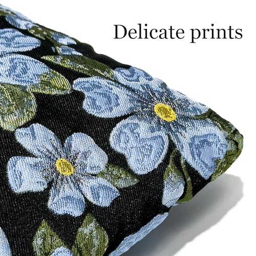 Puffy Laptop Sleeve 11-12 Inch, Soft Laptop Case, Blue Flower | Compatible with 15-16 Inch Macbook Pro/Air, Asus/Dell Xps/Lenovo Laptops, Protective Carrying Bag for Women and Men - color: Blue Flower, size: 11/12