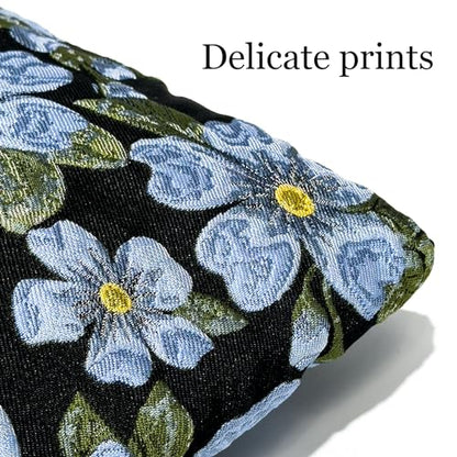 Puffy Laptop Sleeve 11-12 Inch, Soft Laptop Case, Blue Flower | Compatible with 15-16 Inch Macbook Pro/Air, Asus/Dell Xps/Lenovo Laptops, Protective Carrying Bag for Women and Men - color: Blue Flower, size: 11/12