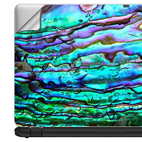 Custom Fit Made to Order Laptop Notebook Skin Vinyl Sticker Cover Decal Fits 13.3" 14" 15.6" 16" Laptops|Abalone Ripples Green Blue Purple Shells - color: Style 10