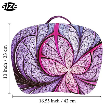 Lap Laptop Desk - Portable Lap Desk with Pillow Cushion, Fits up to 15.6 inch Laptop for Home Office Students Use as Computer Laptop Stand, Book Tablet(1-Purple Flower) - color: 1-purple Flower