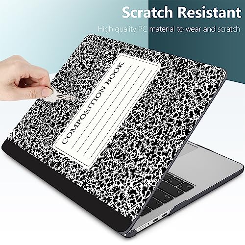 DONGKE for MacBook Air 13 Inch Case M5 2026 M4 2025 M3 M2 2024-2022 A3449 A3240 A3113 A2681, Plastic Hard Shell & Keyboard Cover & Screen Film for MacBook Air 13.6 Inch Case - Composition Book - color: Composition Book