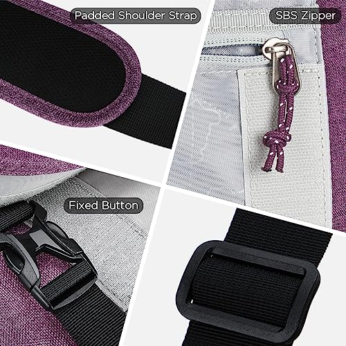 OIWAS Messenger Bag for Women, 15.6 Inch Laptop Crossbody Bags Men Casual Satchel Shoulder Bag College Travel Office Briefcase - color: Purple, size: 15.6 Inch