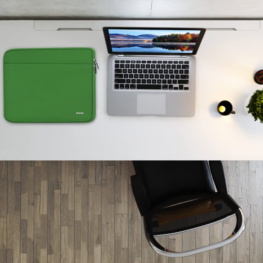 Laptop Sleeve 17 Inch, Shockproof Protective Notebook Case with Accessory Pocket, Briefcase Carrying Bag Compatible with 17-17.3 Inch Laptop, Computer, Notebook, Green - color: Green, size: 17 Inch