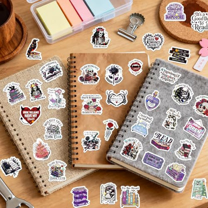 Dark Romance Stickers for Adults - 100 Pcs Gothic Bookish Water Bottle Stickers, Holographic Waterproof Scrapbook Sticker for Book Lover, Vinyl Decals for Vision Board Laptop Journal - style: Dark Romance