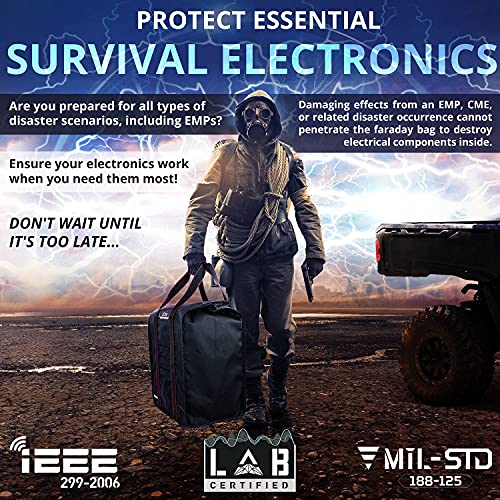 Mission Darkness T10 Faraday Bag for Computer Towers & XL Electronics – Military-Grade RF Signal Blocking, EMP & CME Protection – Digital Forensics, Preppers, and Personal Security