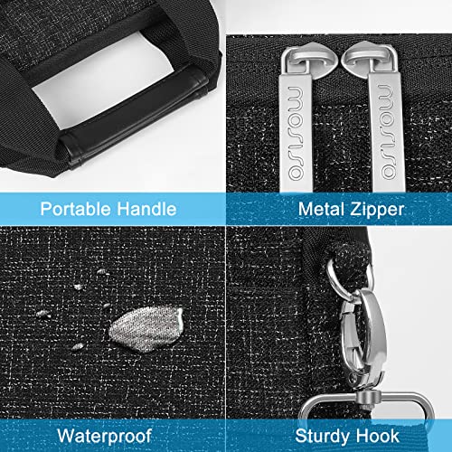 MOSISO Laptop Bag for Men 15.6 inch, 15-16 inch Computer Bags | Compatible with MacBook Air 15/Pro 16, HP Dell Acer Asus, Laptop Carrying Bag with Trolley Sleeve&2 Zipper Pockets, Black