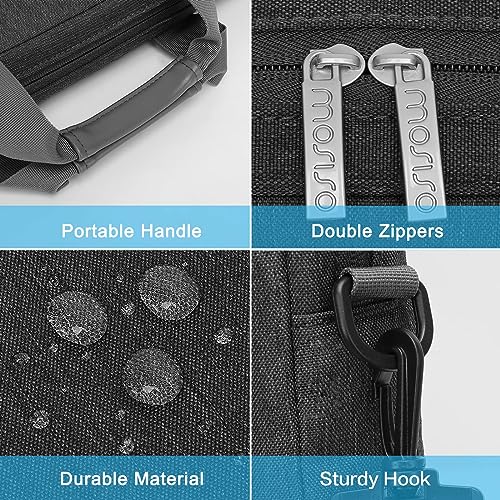 MOSISO Laptop Shoulder Bag 14 inch, 14 inch Computer Bag Compatible with HP Lenovo Dell ASUS Acer, HP Stream, Dell Latitude with 2 Raised&1 Flapover&1 Horizontal Pocket&Handle&Belt, Slate Gray - color: Slate Gray, size: 14 inch